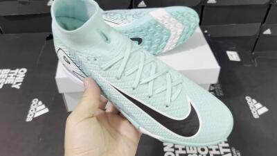 Unisex Nike Air Zoom Mercurial Superfly 10 Elite TF Football Shoes - Jade/Black/White