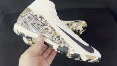 Unisex Nike Air Zoom Mercurial Superfly 10 Elite TF Football Shoes - Beige/Black/Brown