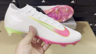 Unisex Nike Air Zoom Mercurial Vapor 16 Elite FG Football Boots - White/Red/Gold