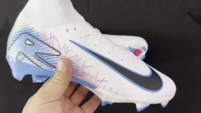 Unisex Nike Air Zoom Mercurial Superfly 10 Elite FG Football Boots - White/Blue/Black