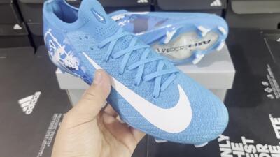 Unisex Nike Air Zoom Mercurial Vapor 16 Elite FG Football Boots - Blue/White/Black