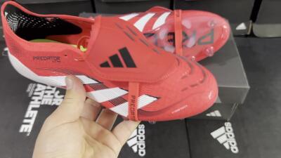Men's Adidas Predator 25 Elite Foldover Tongue FG Football Boots - Red/White/Black