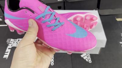 Men's Nike Hypervenom Phantom FG Football Boots - Pink/Blue/White
