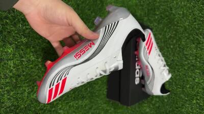 Unisex Messi x Adidas F50 Elite FG Football Boots - Silver/Red/Black
