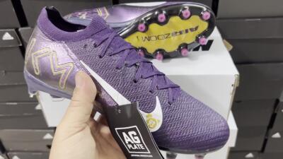 Men's Nike Air Zoom Mercurial Vapor 16 Pro AG Football Boots - Purple/White/Gold