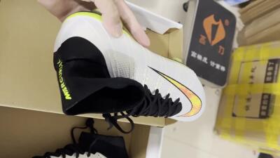Men's Nike Mercurial Superfly 4 Elite FG Football Boots - Silver/Black/Yellow