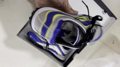 Men's Nike Mercurial R9 TF Football Shoes - Silver/Blue/Yellow