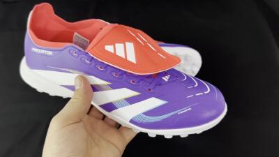 Unisex Adidas Predator Elite Foldover Tongue TF Football Shoes - Blue/White/Red