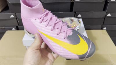 Men's Nike Air Zoom Mercurial Superfly 10 Elite FG Football Boots - Pink/Black/Yellow