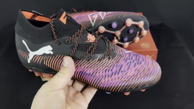 Men's Puma Future 8 Ultimate FG Football Boots - Black/Purple/Orange