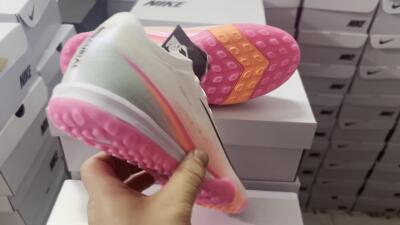 Unisex Nike Air Zoom Mercurial Vapor 16 Elite TF Football Shoes - White/Pink/Black