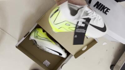 Men's Nike Air Zoom Mercurial Vapor 16 Elite FG Football Boots - White/Black/Yellow