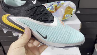 Men's Nike Phantom 6 Low Elite FG Football Boots - Black/Jade/Silver