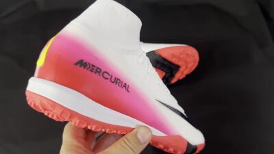 Unisex Nike Air Zoom Mercurial Superfly 10 Elite TF Football Shoes - White/Black/Pink