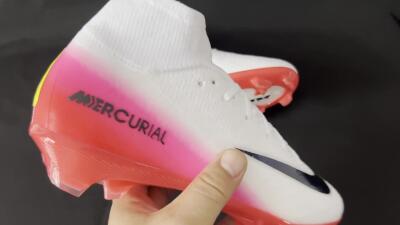 Unisex Nike Air Zoom Mercurial Superfly 10 Elite FG Football Boots - White/Black/Pink