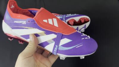 Unisex Adidas Predator 25 Elite Foldover Tongue FG Football Boots - Blue/White/Red