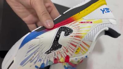 Men's Joma Top Flex IC Football Shoes - Beige/Red/Yellow