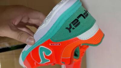 Men's Joma Top Flex IC Football Shoes - Red/Jade/White