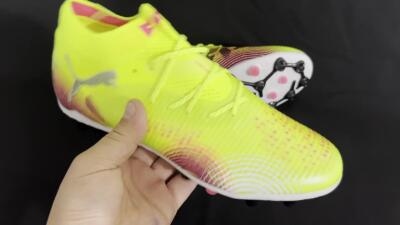 Men's Puma Future 8 Ultimate MG Football Boots - Yellow/Pink/Black