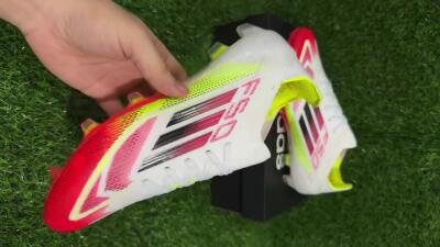 Unisex Adidas F50 Elite FG Football Boots - White/Red/Yellow