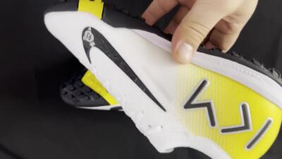 Unisex KM x Nike Air Zoom Mercurial Vapor 16 Elite TF Football Shoes - White/Black/Yellow