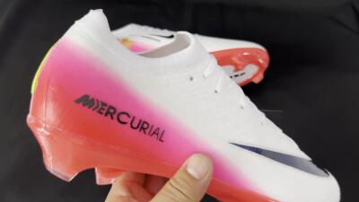 Unisex Nike Air Zoom Mercurial Vapor 16 Elite FG Football Boots - White/Pink/Red