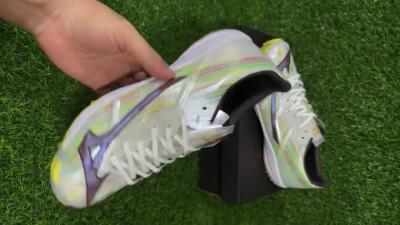 Men's Mizuno Morelia Alpha Beta TF Football Shoes - Yellow/Red/Blue