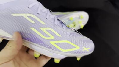 Unisex Adidas F50+ Elite Lightstrike Pro FG Football Boots - Purple/Yellow/White