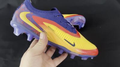 Men's Nike Phantom 6 Elite Low FG Football Boots - Yellow/Red/Blue