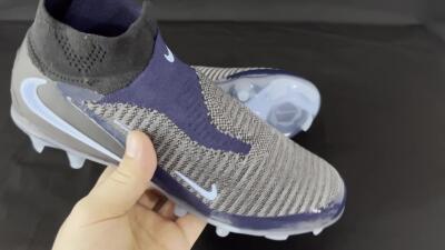 Men's Nike Phantom 6 Elite High FG Football Boots - Silver/White/Black