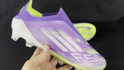 Unisex Adidas F50+ Elite Laceless FG Football Boots - Blue/Yellow/Silver