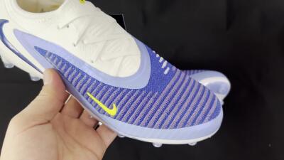Unisex Nike Phantom 6 Elite Low FG Football Boots - Blue/White/Yellow