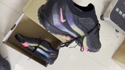 Men's Nike Air Zoom Mercurial Vapor 16 Elite TF Football Shoes - Black/Silver/Red