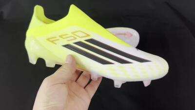 Men's Adidas F50 Elite FG Football Boots - Yellow/White/Black