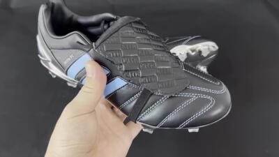Men's Adidas Predator 25 Elite Foldover Tongue FG Football Boots - Black/Blue/Silver