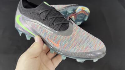 Unisex Nike Phantom 6 Elite Low FG Football Boots - Black/Yellow/Red