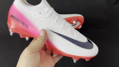 Men's Nike Air Zoom Mercurial Vapor 16 Elite SG Football Boots - White/Black/Red