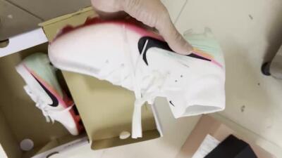 Unisex Nike Air Zoom Mercurial Superfly 10 Elite FG Football Boots - White/Coral Orange/Light Blue