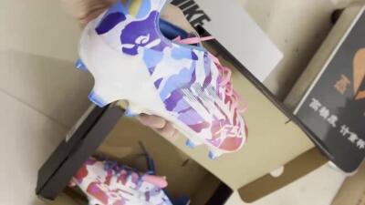 Unisex Adidas F50 Elite FG Football Boots - White/Bubblegum Pink/Denim Blue