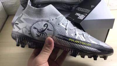 Men's Nike Phantom Scorpion Elite DF FG Football Boots - Silver/Yellow/Black