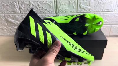Men's Adidas Predator Edge Geometric+ FG Football Boots - Green/Black