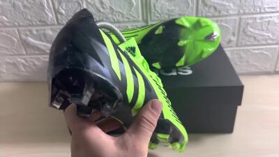 Men's Adidas Predator Edge.1 Low FG Football Boots - Green/Black
