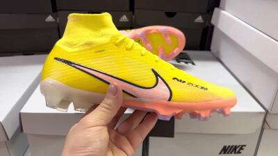 Men's Nike Air Zoom Mercurial Superfly 9 Elite FG Football Boots - Yellow/Pink
