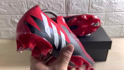 Men's Adidas Predator Edge Geometric.1 FG Football Boots - Red/Black/White