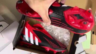 Men's Adidas Predator Edge Geometric+ FG Football Boots - Red/Black/White