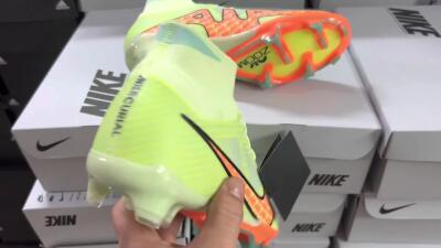 Men's Nike Air Zoom Mercurial Superfly 9 Elite FG Football Boots - Green/Orange