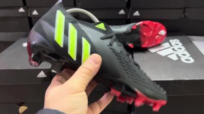 Men's Adidas Predator Edge Geometric.1 FG Football Boots - Black/Yellow/Red
