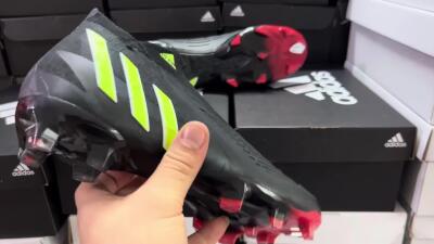 Men's Adidas Predator Edge Geometric+ FG Football Boots - Black/Yellow/Red