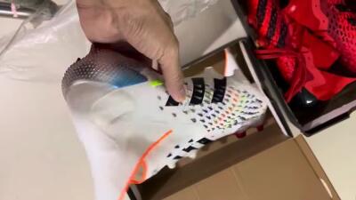 Men's Adidas Predator Freak + FG Football Boots - White/Black