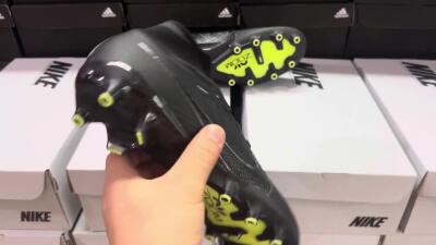 Men's Nike Air Zoom Mercurial Superfly 9 Elite AG Football Boots - Black/Green